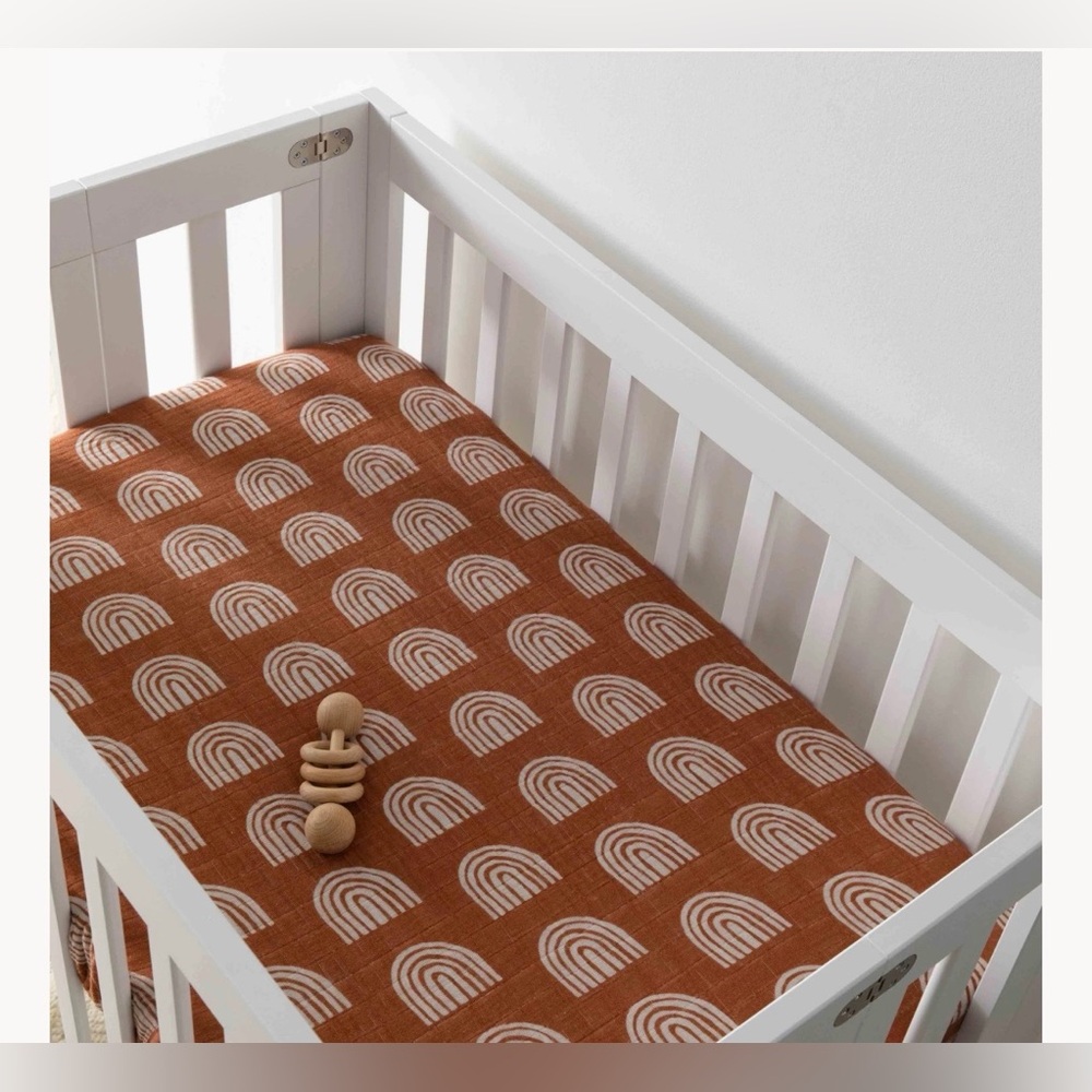 NIB babyletto 100% ORGANIC COTTON Muslin Mini Crib Sheet
